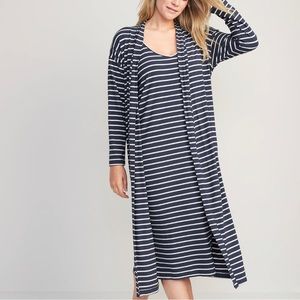 Old Navy Navy and White Striped Sleepwear Set